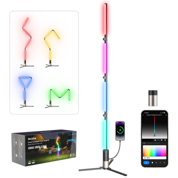 DeckTok Smart Foldable RGB Floor Lamp(with Power Bank)