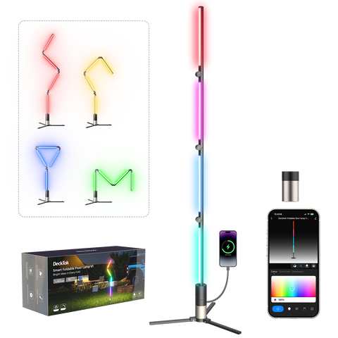 DeckTok Smart Foldable RGB Floor Lamp(with Power Bank)