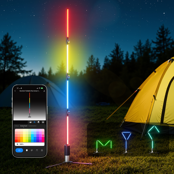 Decktok Luz Plegable para Exteriores