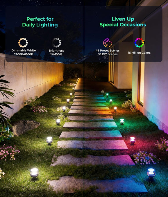 Luces de tierra para exteriores DeckTok (50 pies)
