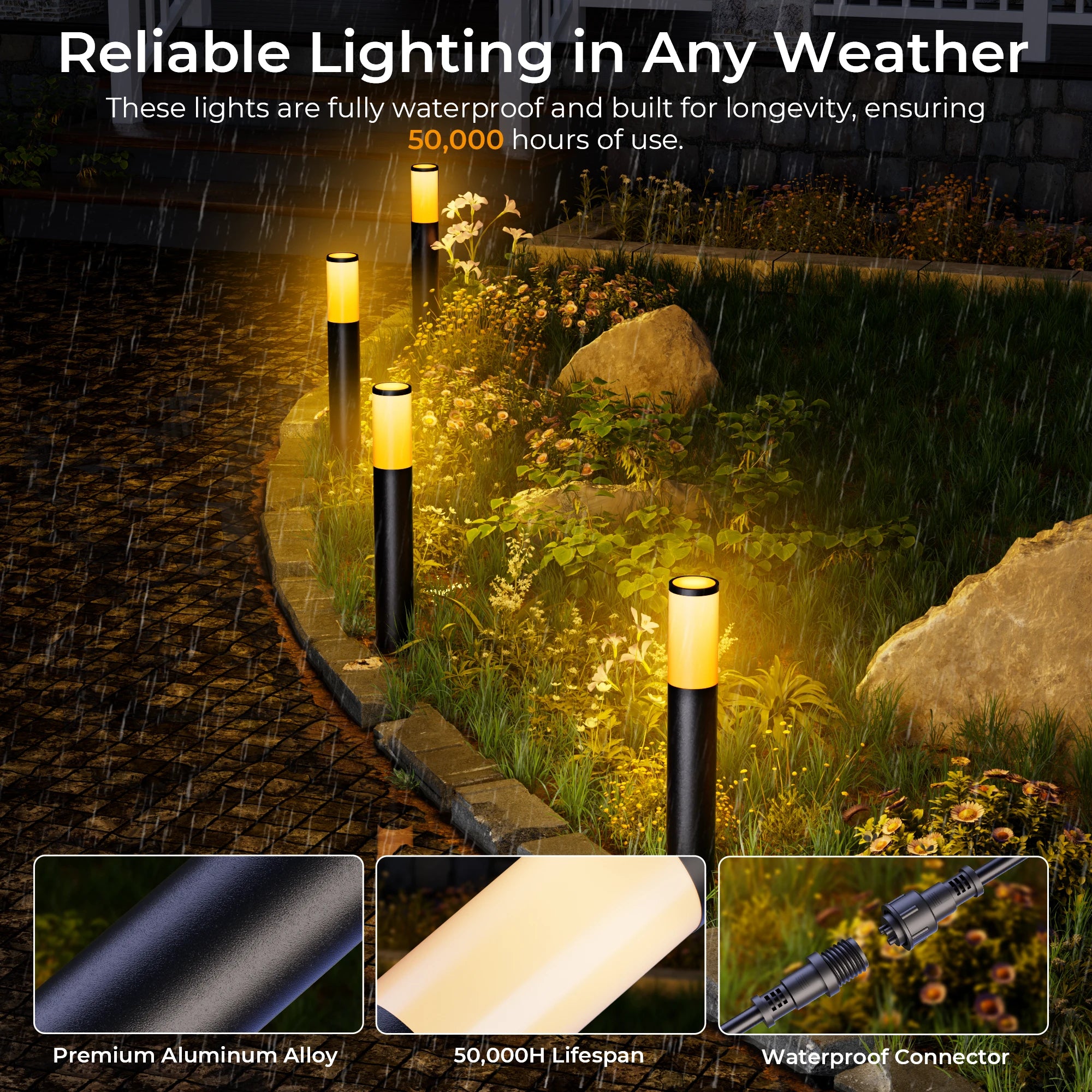 DeckTok Smart Outdoor Pathway Lights (2-pack)