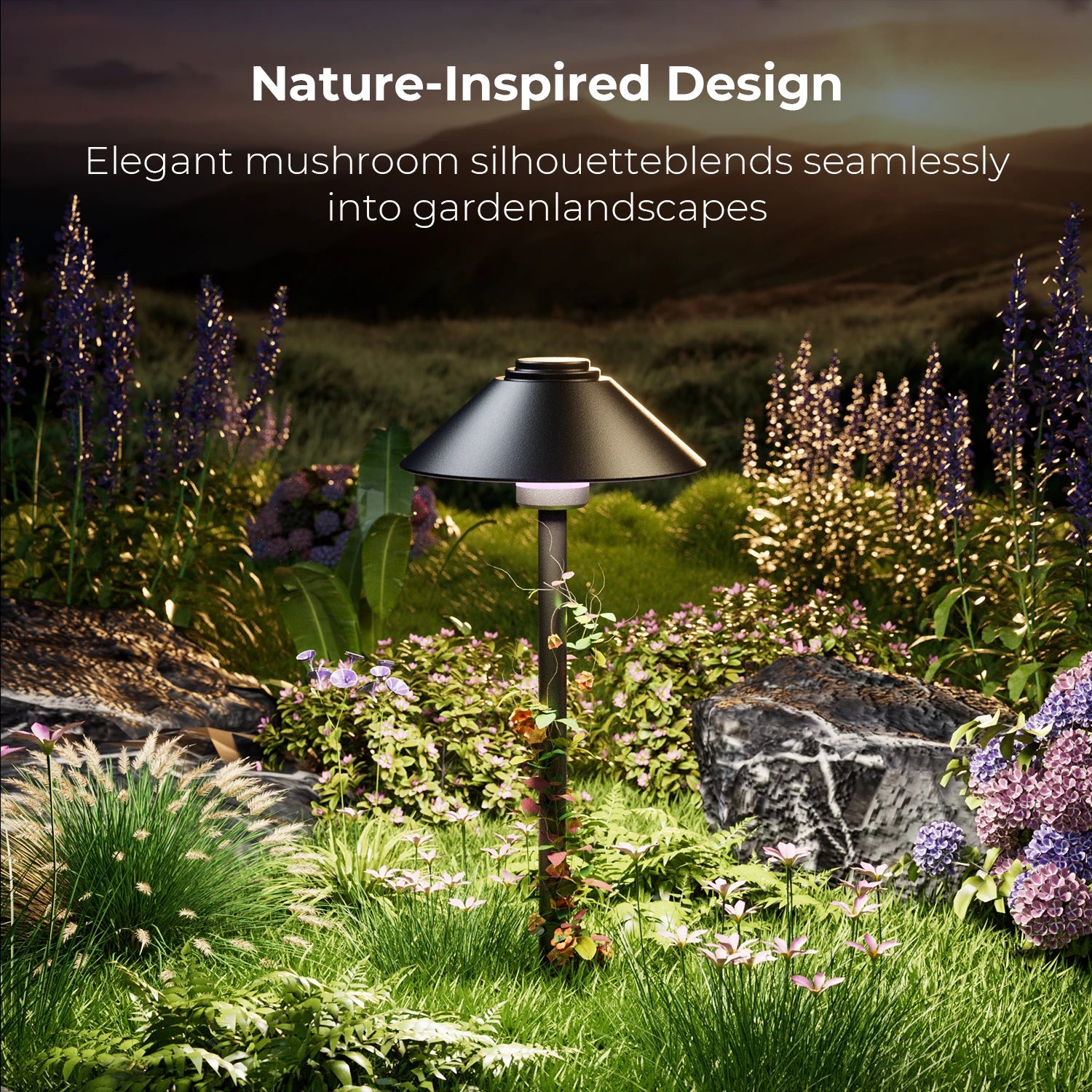 DeckTok Smart Mushroom Path Lights (2-pack)