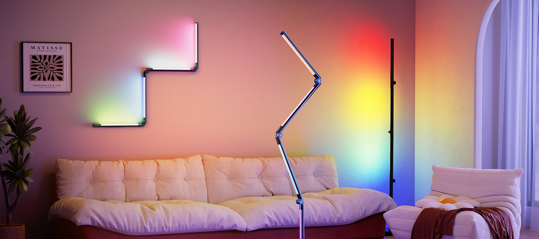 Living Room Ambiance RGBWW Lights