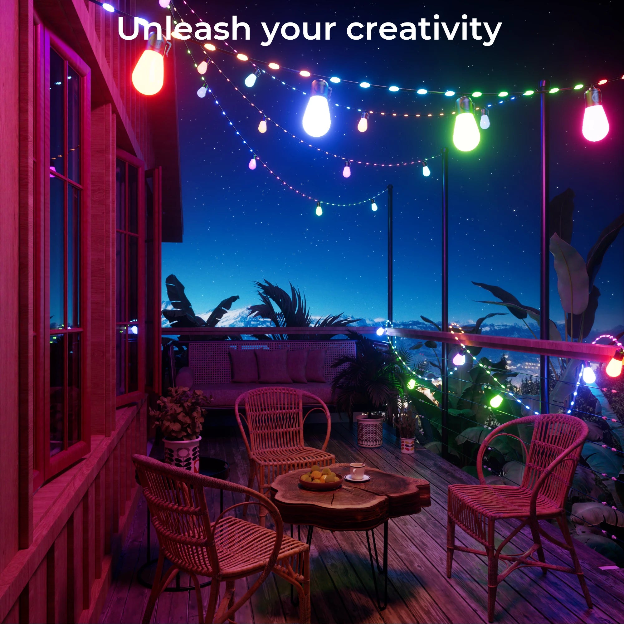 DeckTok Smart Outdoor String Lights(45FT)