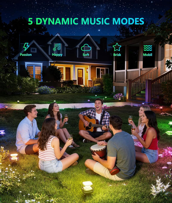 Luces de tierra para exteriores DeckTok (50 pies)
