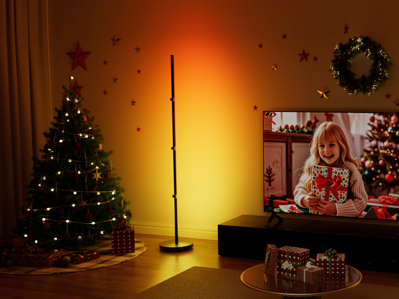 RGB smart foldable floor lamp for party and entertainment room lighting