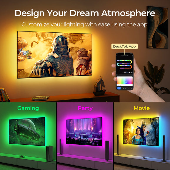 DeckTok Smart HDMI Sync TV Backlight Kit