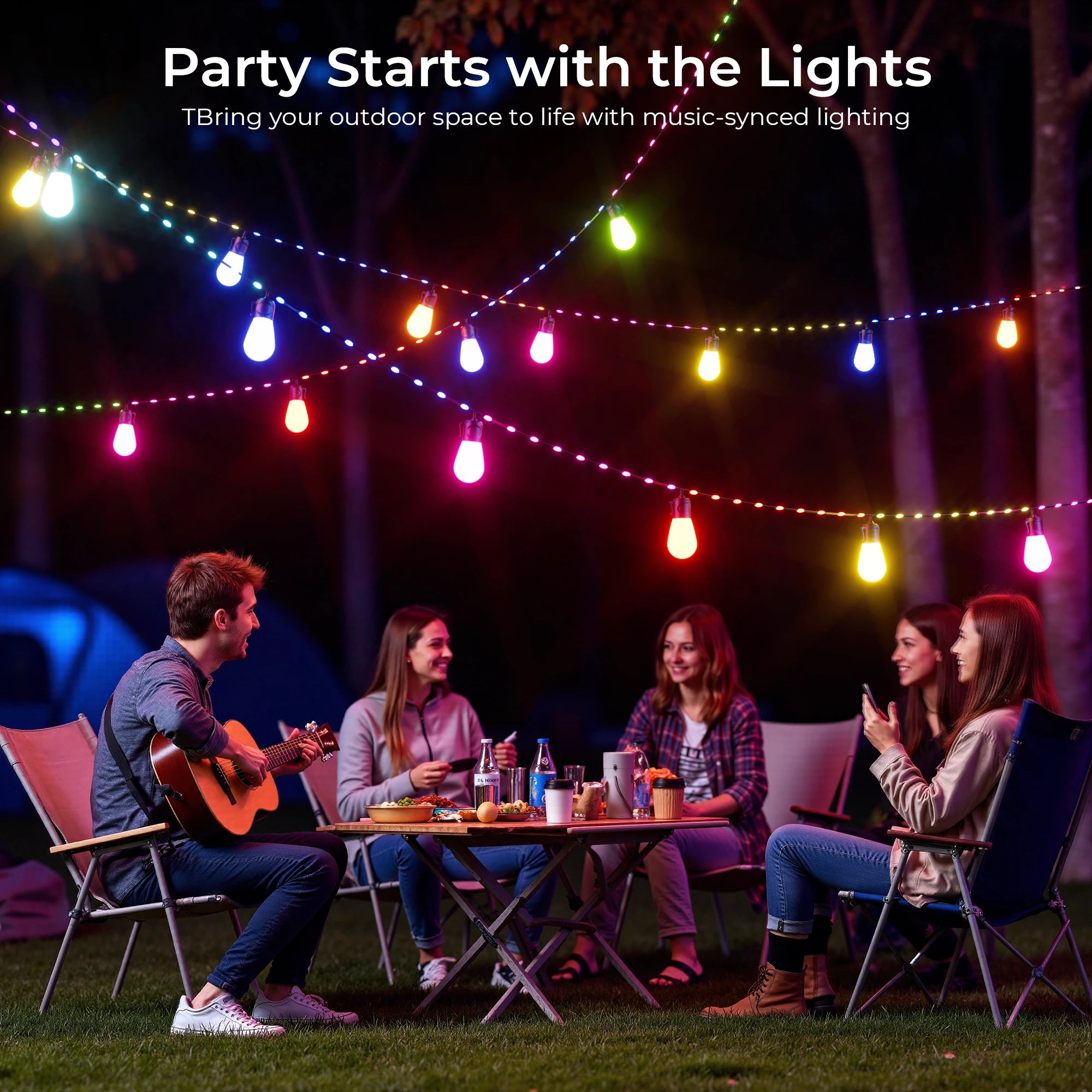DeckTok Smart Outdoor String Lights(45FT)