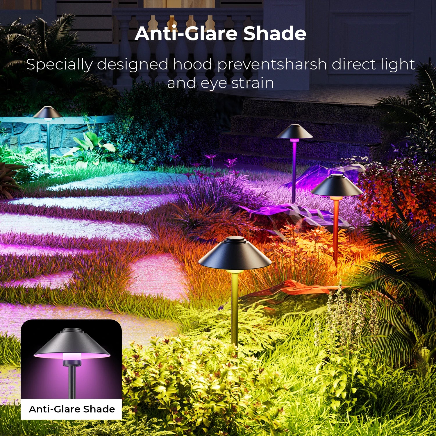 DeckTok Smart Mushroom Path Lights (2-pack)