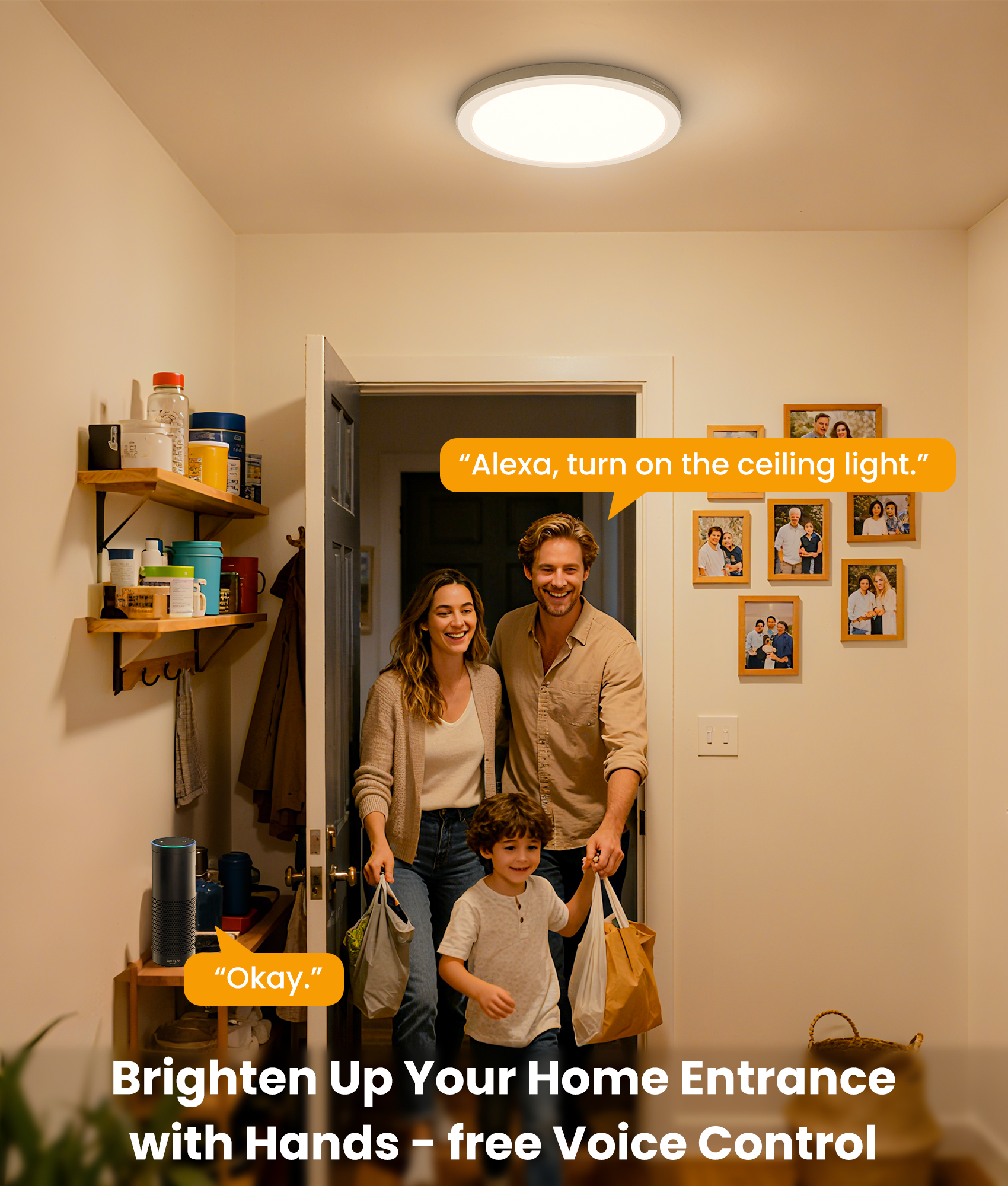 DeckTok RGBCW LED Flush Mount Ceiling Light