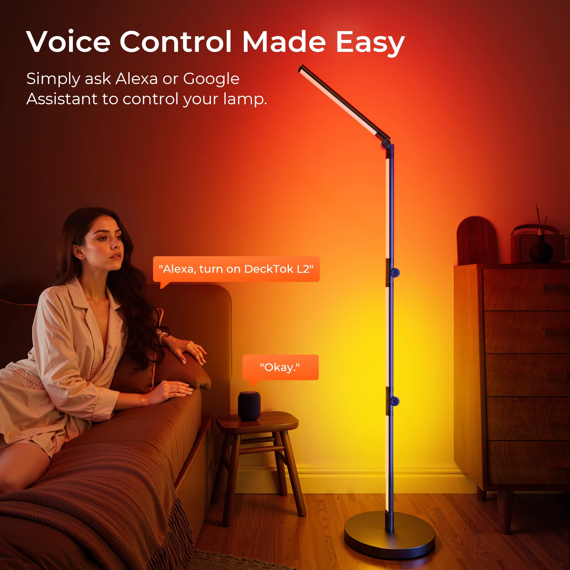DeckTok Smart Foldable Floor Lamp