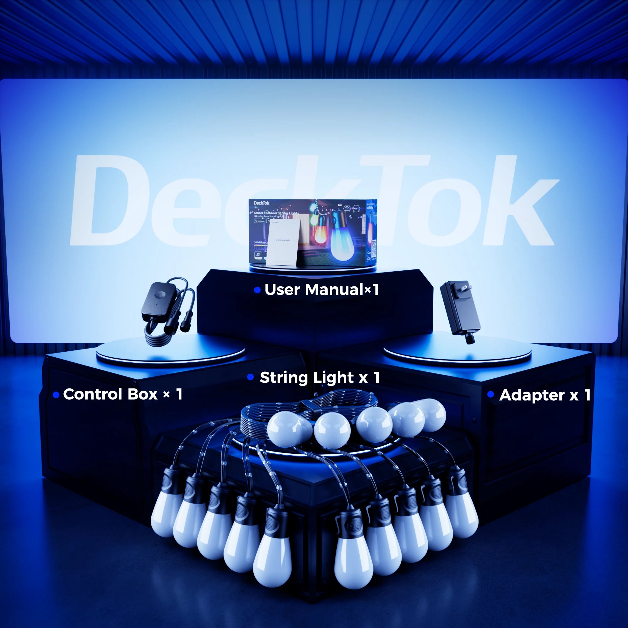 DeckTok Smart Outdoor String Lights(45FT)