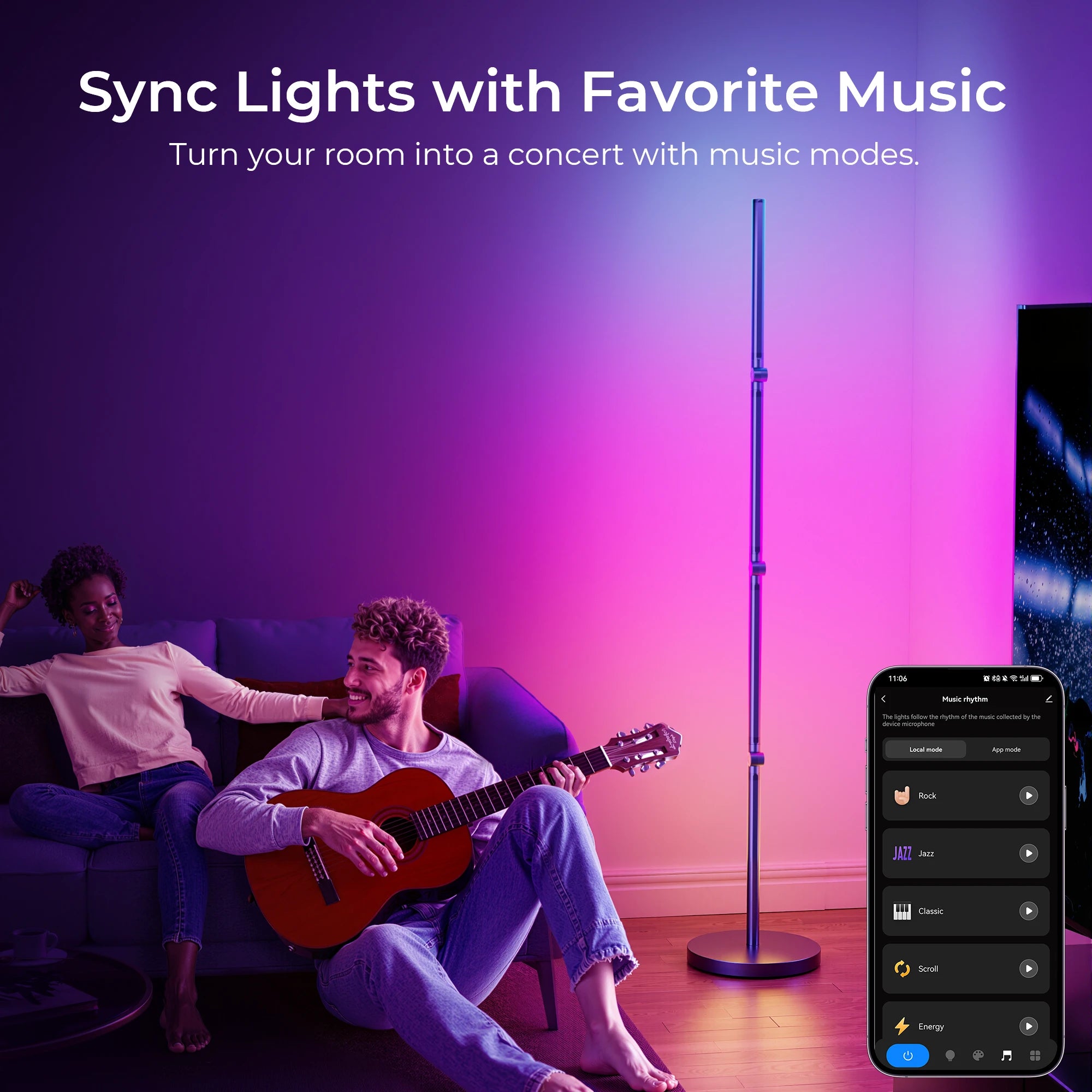 DeckTok Smart Foldable Floor Lamp