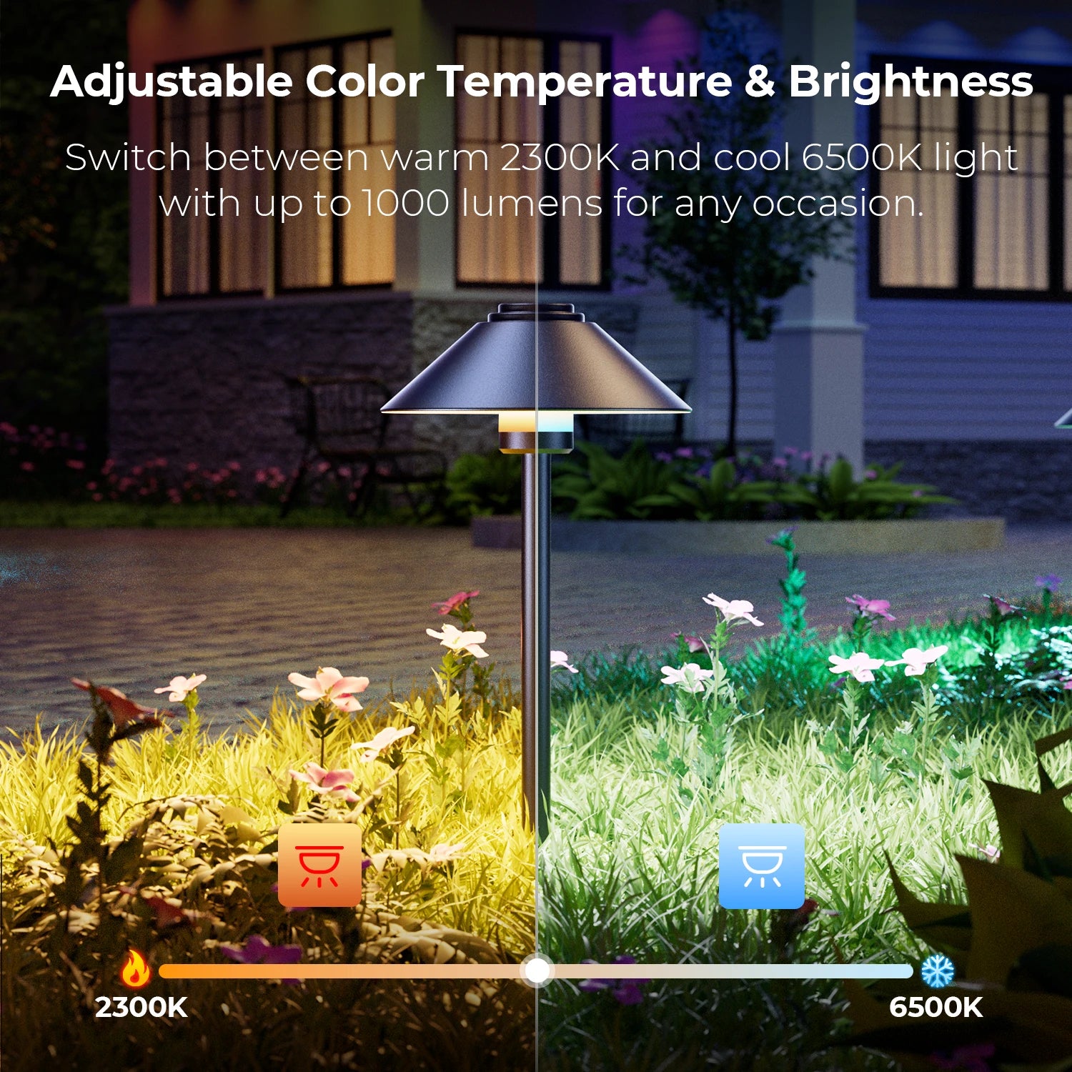 DeckTok Smart Mushroom Path Lights (2-pack)