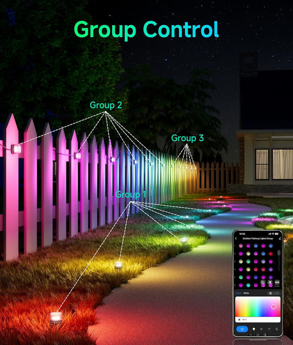 Luces de tierra para exteriores DeckTok (50 pies)