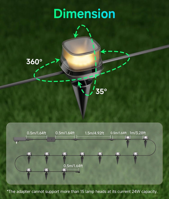 Luces de tierra para exteriores DeckTok (50 pies)