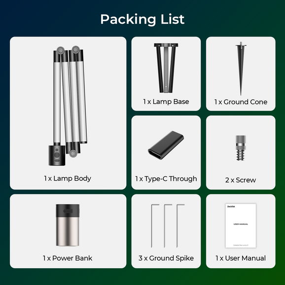 Decktok Luz Plegable para Exteriores