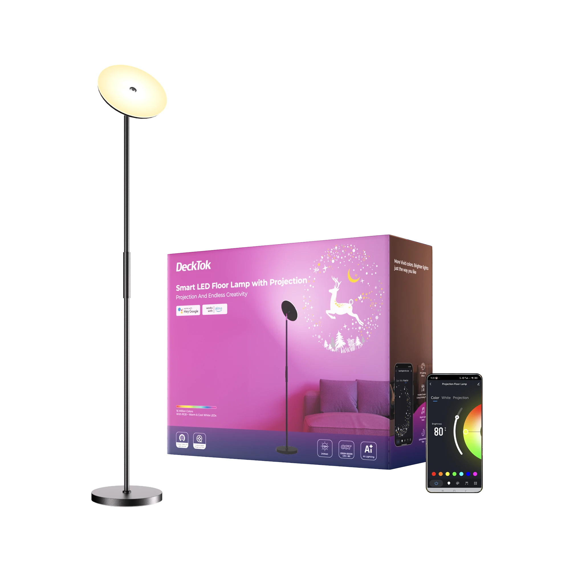 DeckTok Smart Projection Floor Lamp
