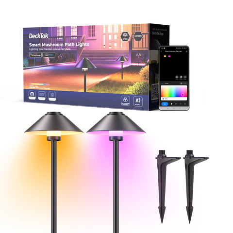 Luces de camino con forma de hongo DeckTok (paquete de 2)