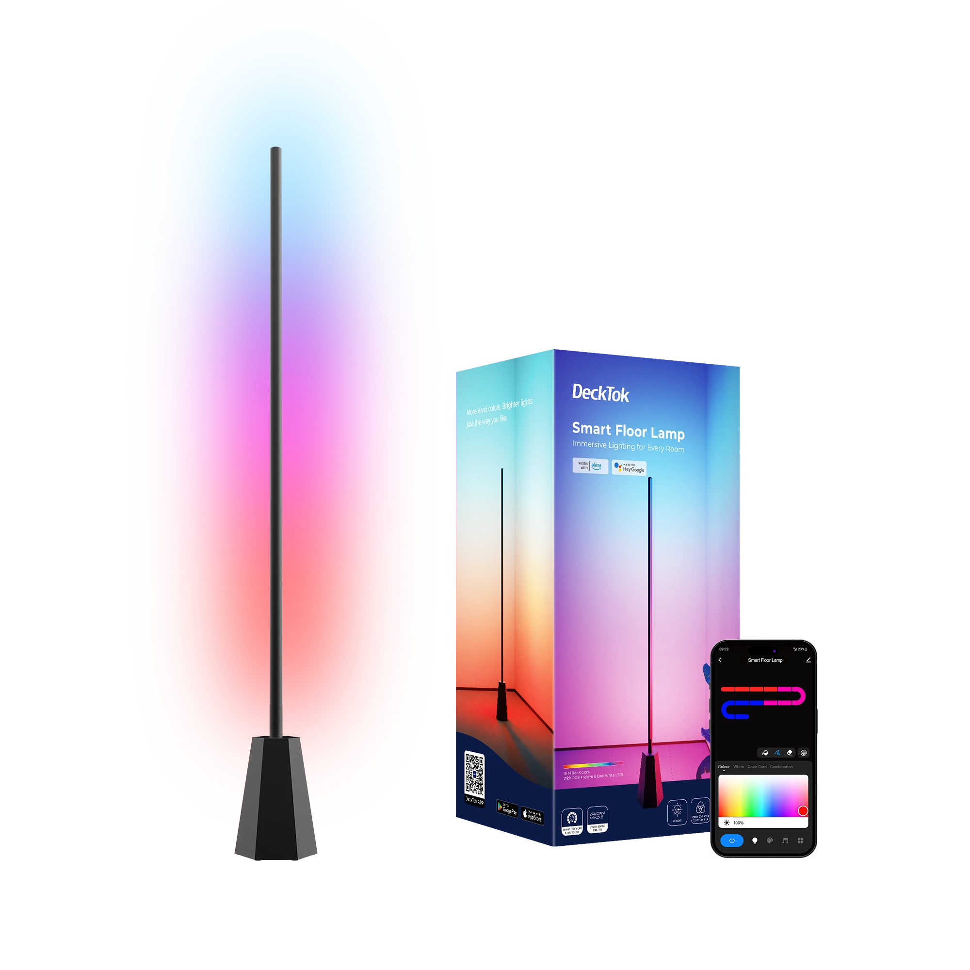DeckTok RGBWW Smart Corner Floor Lamp