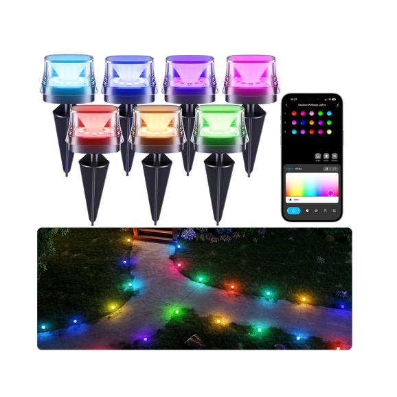 Luces de tierra para exteriores DeckTok (50 pies)