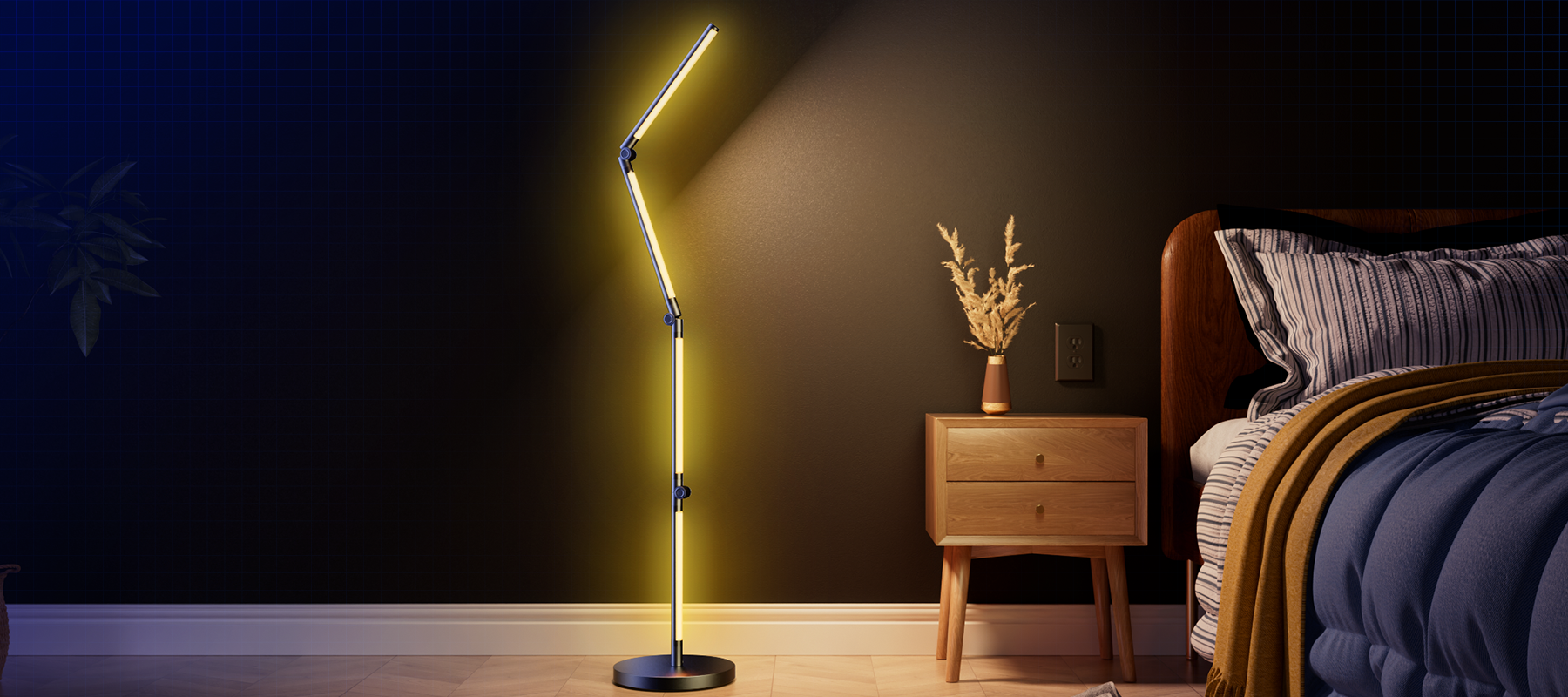 Bedroom Sanctuary sencery with Decktok Fold lamp